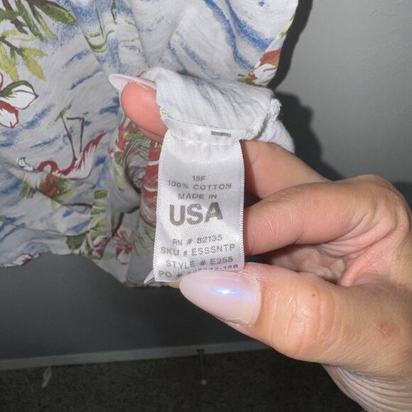 Fresh Produce T-Shirt White Floral Flamingo Print Tropical Vacation Tee Size 3X - Picture 5 of 6